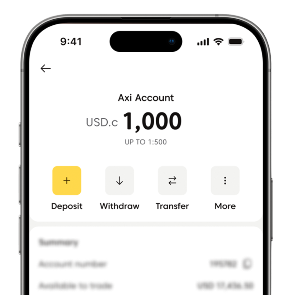Axi Cent Account app