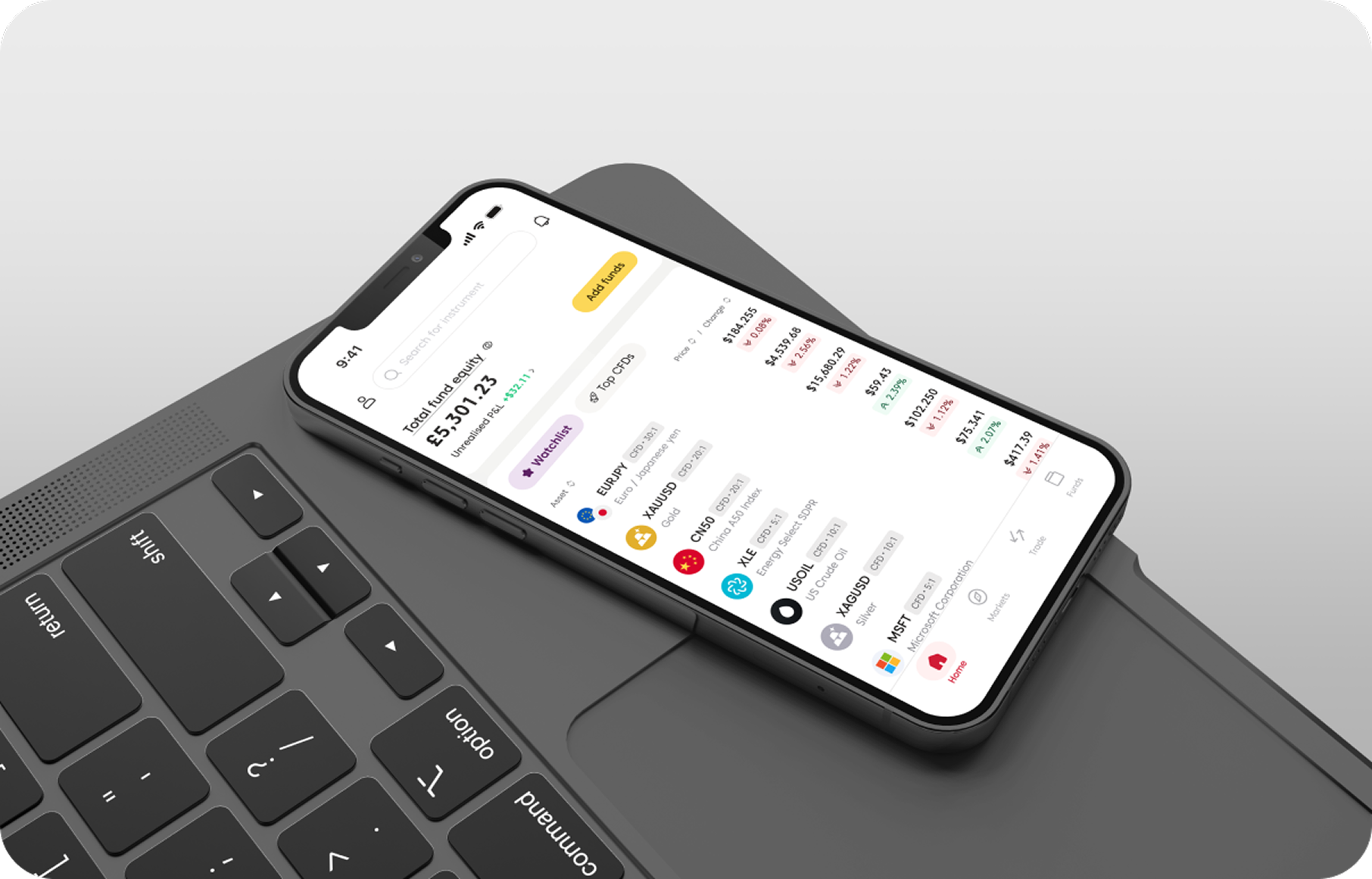 App and web in sync