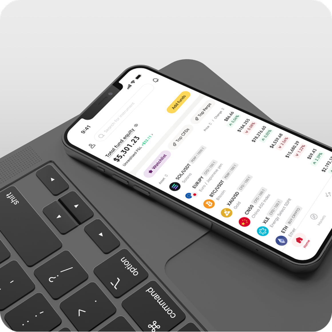 App and web in sync